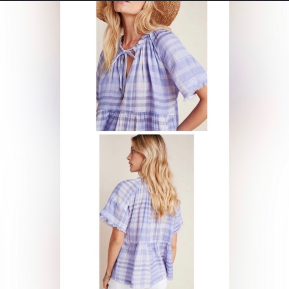 Anthropologie blouse purple